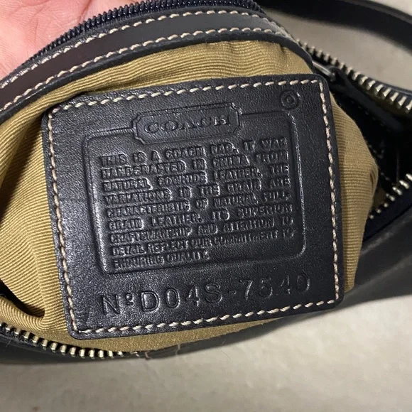 Coach Black Leather Shoulder Bag with Buckle - Picture 11 of 11